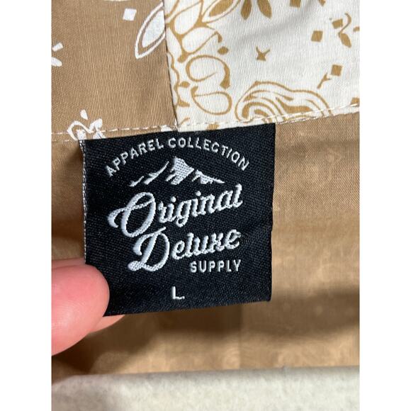 Original Deluxe Supply Men's L Button Shirt Aztec Boho Southwest Hippie Casual - Picture 3 of 12